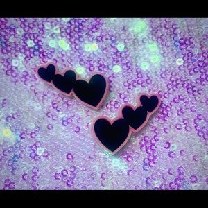 Heart Crawler Earring Set